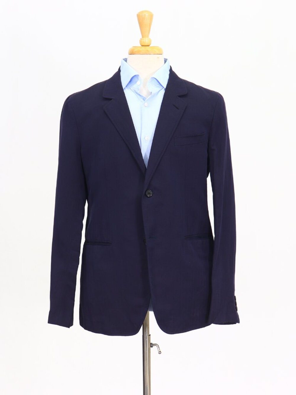 Caruso 44R Navy Blazer Sport Coat Jacket 2-Button Herringbone Y925